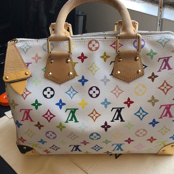 🌸🌸 GORGEOUS 🌸🌸Louis Vuitton Murakami multi color Speedy 30 - Picture 2 of 16